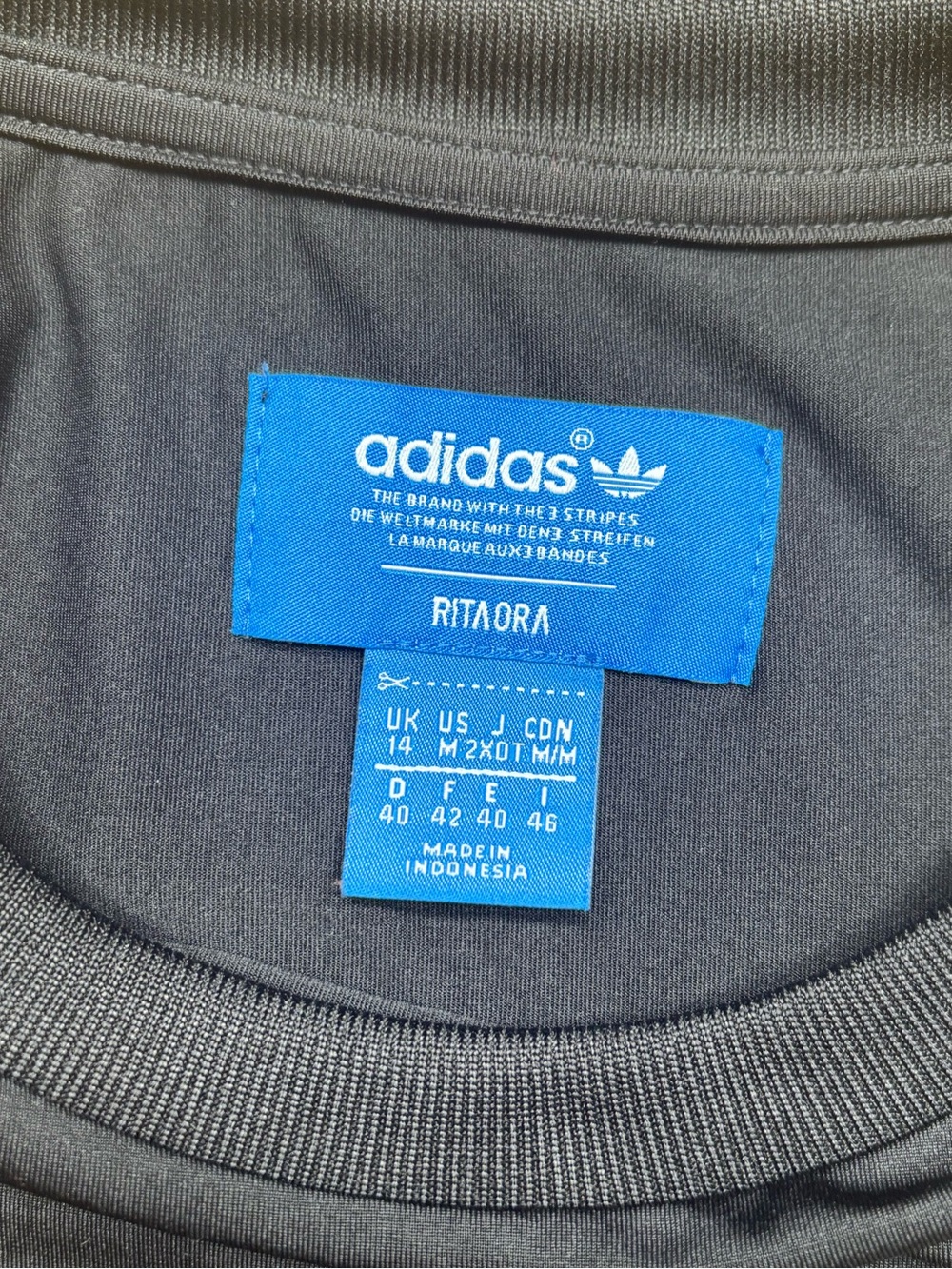 Adidas Originals x Rita Ora Black Trefoil Tank Top Strap Streetwear Size Medium - Picture 7 of 8
